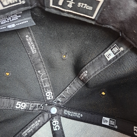 New York Yankees baseball wool 59 fifty New era fitted cap red & black 7 1/4 - Picture 14 of 16